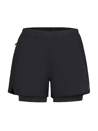 RUKKA | Pantaloncini da running 2in1 da donna Makela | schwarz